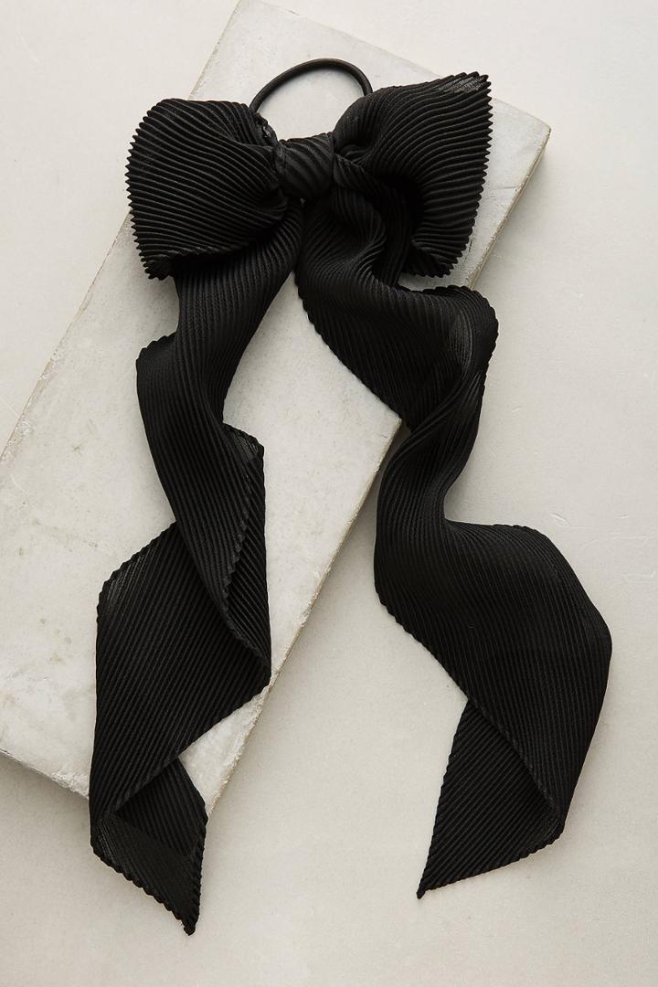Anthropologie Pleated Bow Pony Holder