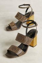 Lola Cruz Metallic Heeled Sandals