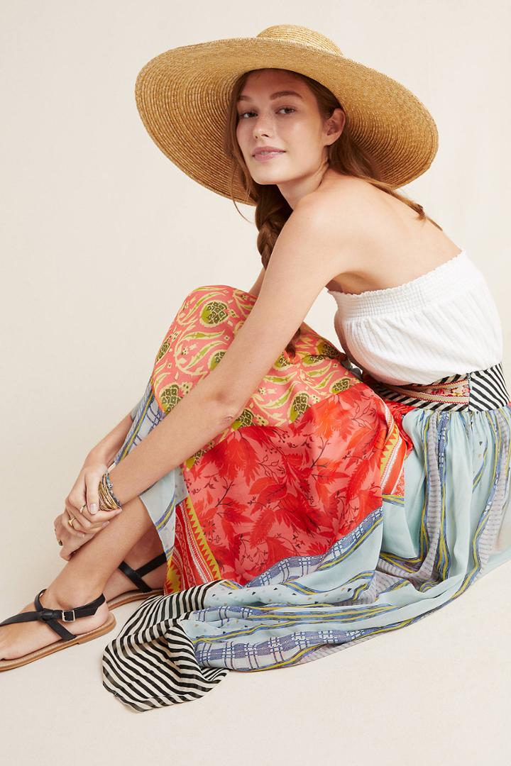 Verb By Pallavi Singhee Embroidered Waist Maxi Skirt