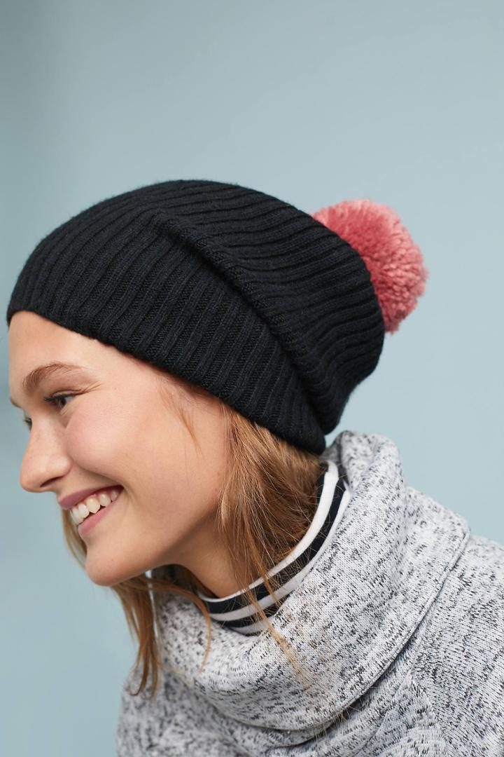 Anthropologie Maxine Pommed Beanie