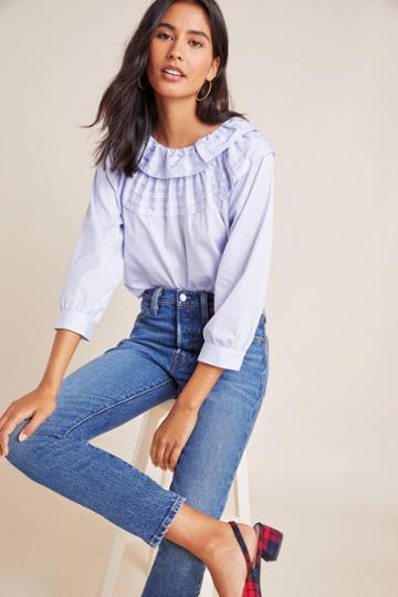 Harshman Rosalind Ruffled Poplin Blouse