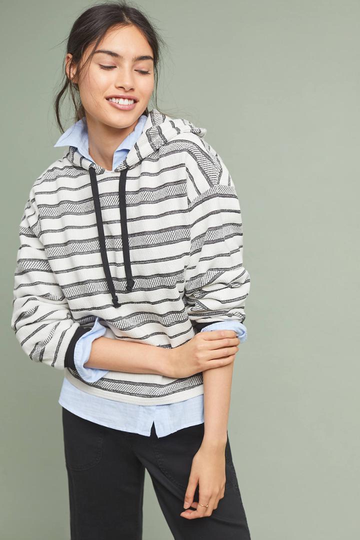 1.state Paramus Striped Hoodie