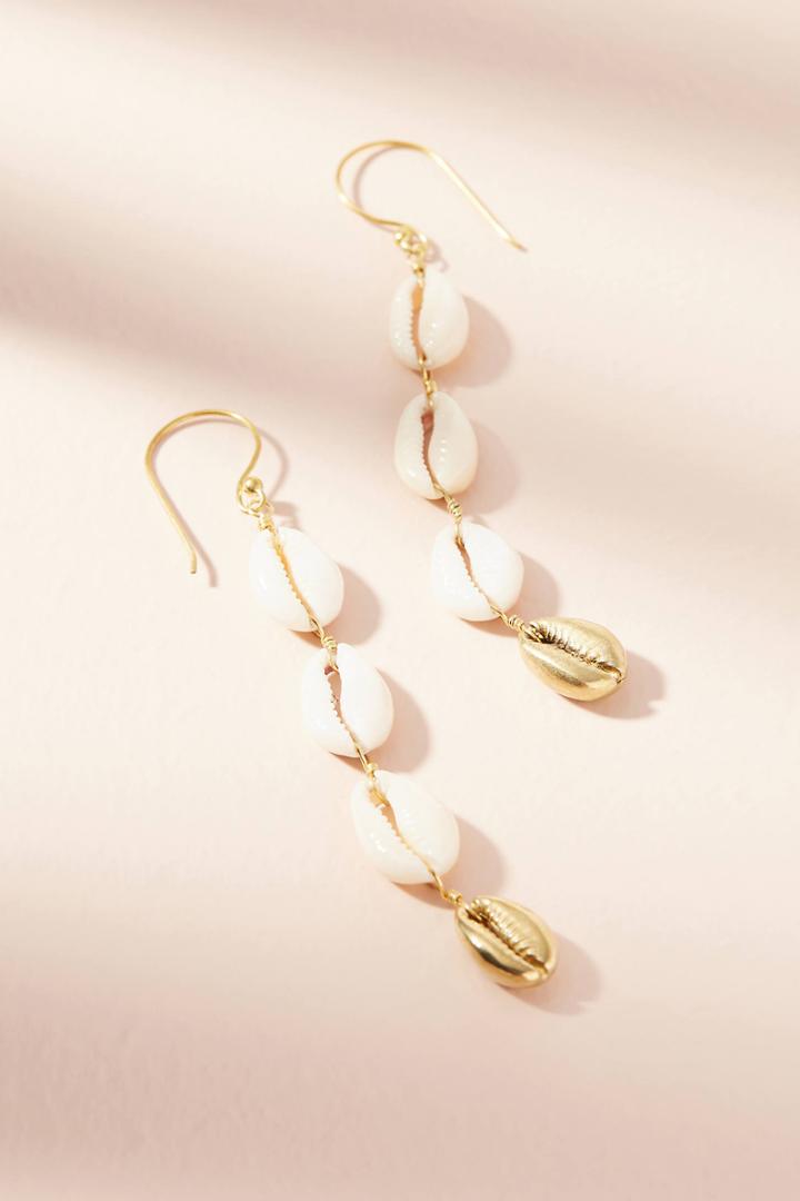 Lena Bernard Cowrie Shell Drop Earrings