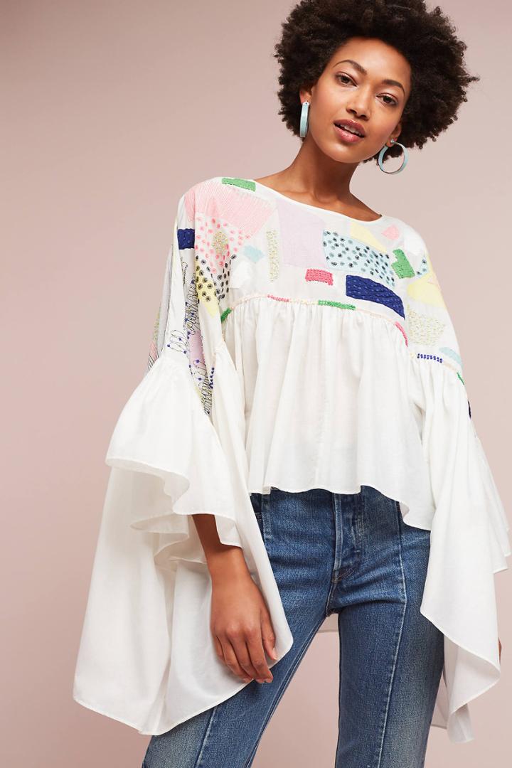 Pankaj & Nidhi Havena Embroidered Swing Blouse