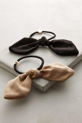 Kitsch Sueded Bow Hair Tie Set