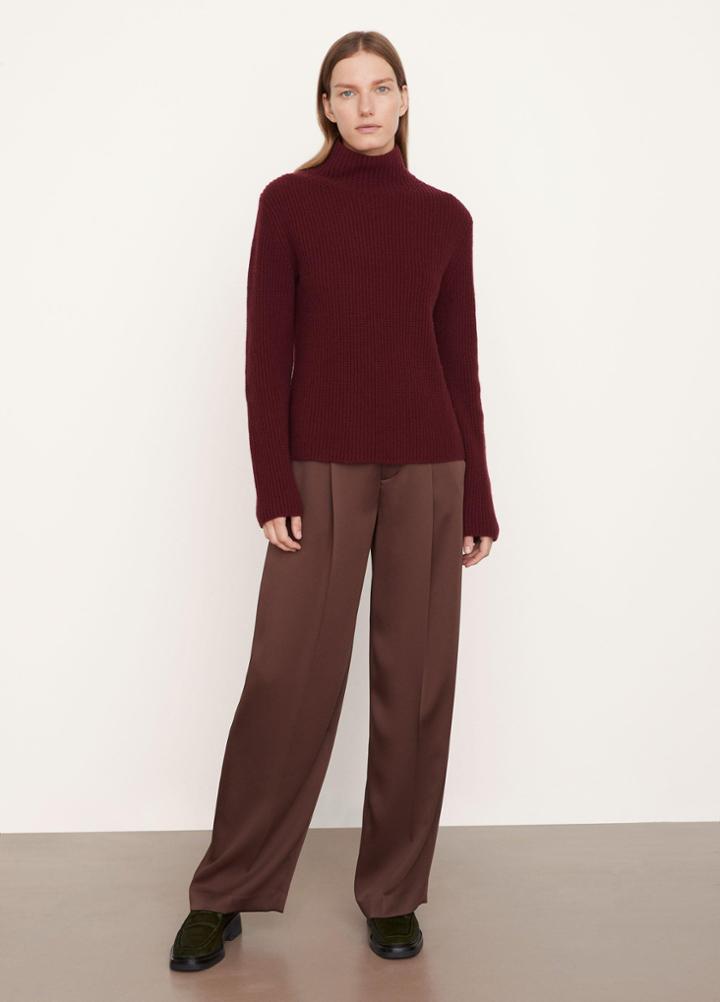 Vince Cashmere Shaker Rib Turtleneck
