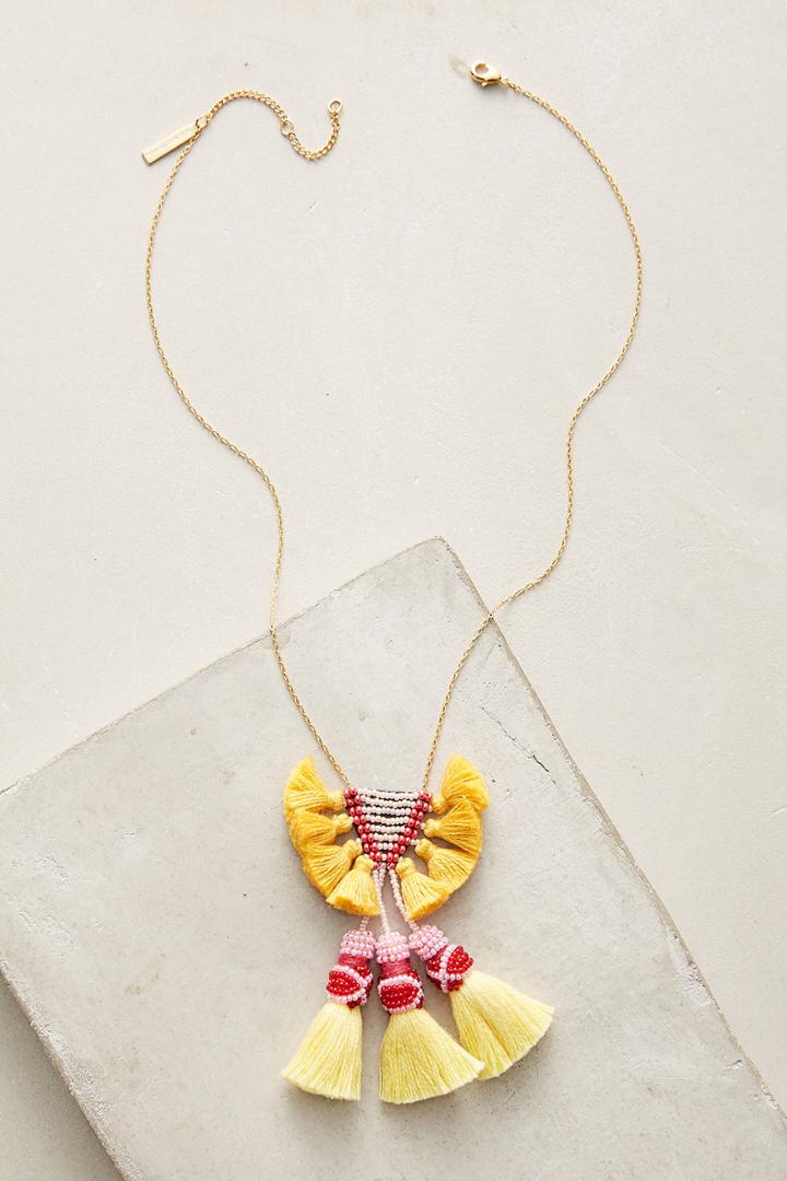 Mignonne Gavigan Rayna Neon Tassel Necklace
