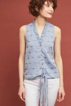 Waverly Grey Seaside Embroidered Buttondown