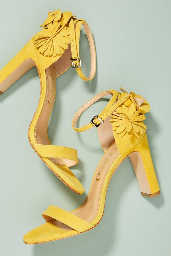 Vicenza Floral Suede Heels