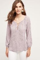 Velvet By Graham And Spencer Eyelet Peasant Top