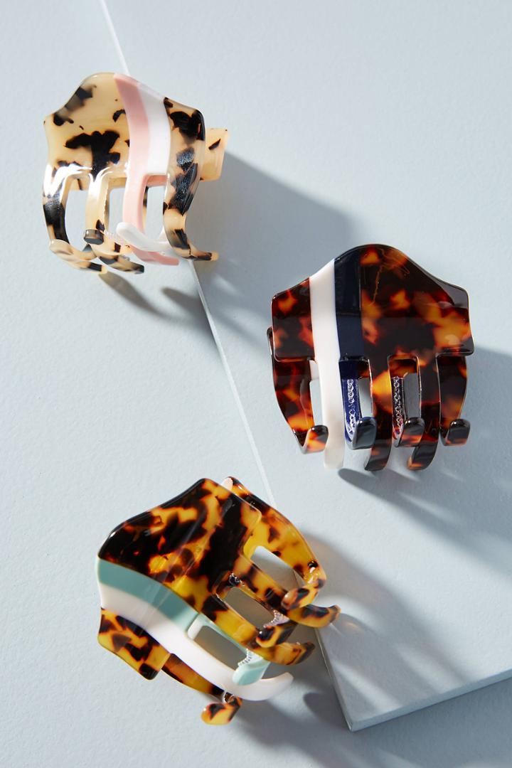 Anthropologie Triple Play Hair Clip Set