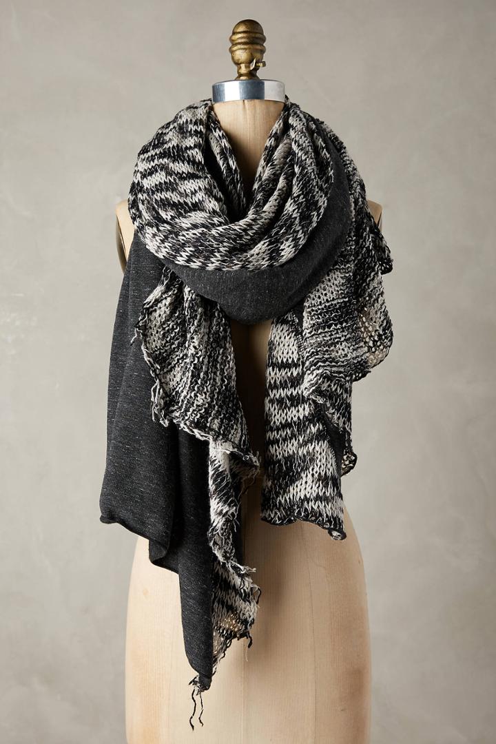 Anthropologie Mixed Diagonal Scarf