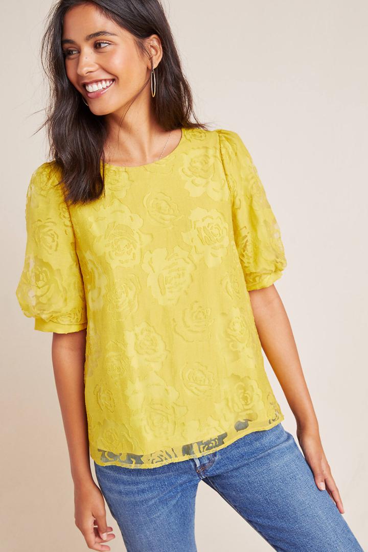 Eri + Ali Jacquie Puff-sleeved Top