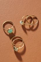 Anthropologie Gemstone Stacking Ring Set