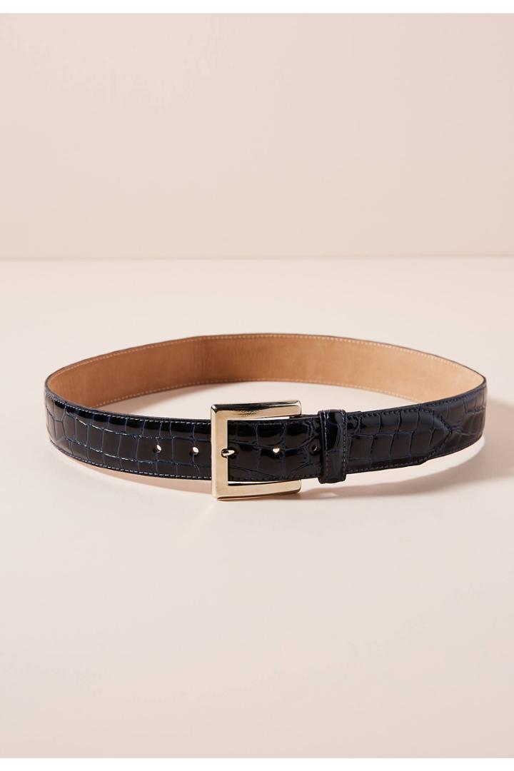 Streets Ahead Crocodile-embossed Leather Belt