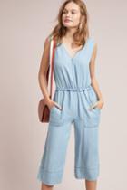 Splendid Cropped Chambray Jumpsuit