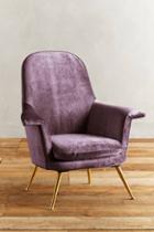 Anthropologie Slub Velvet Kimball Chair