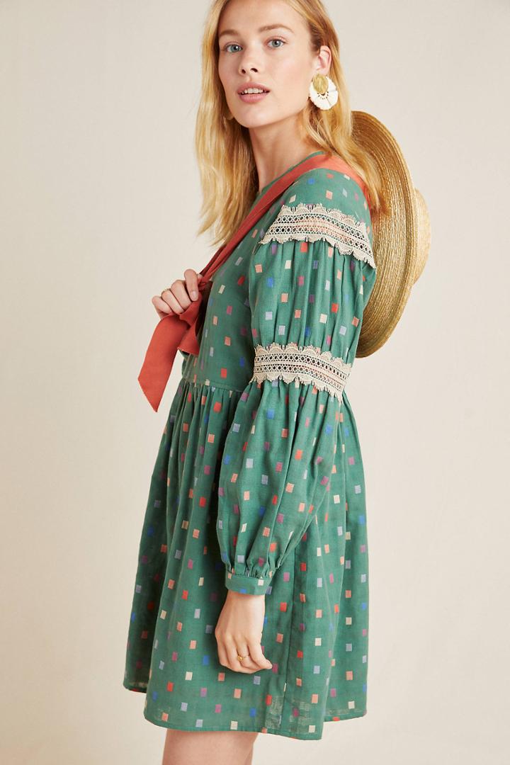 Ro & De Isabetta Puff-sleeved Tunic Dress