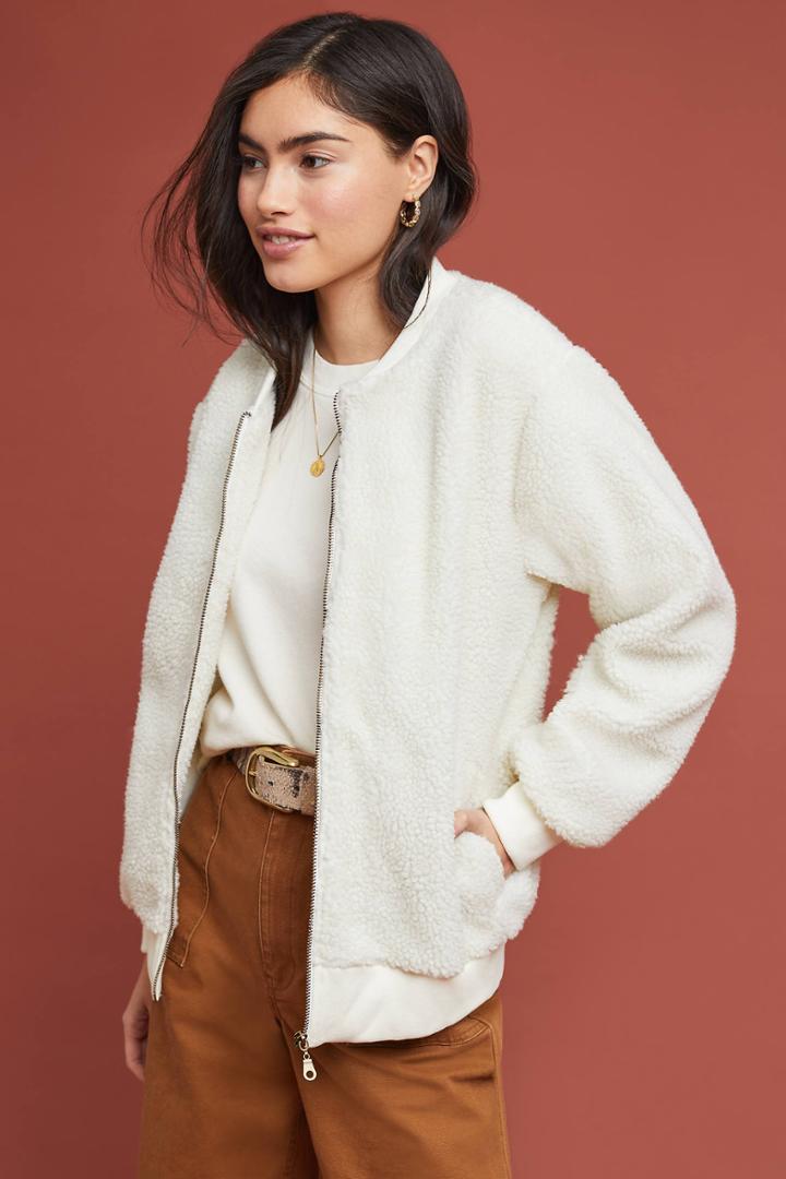 Blue Tassel Snowfall Sherpa Jacket