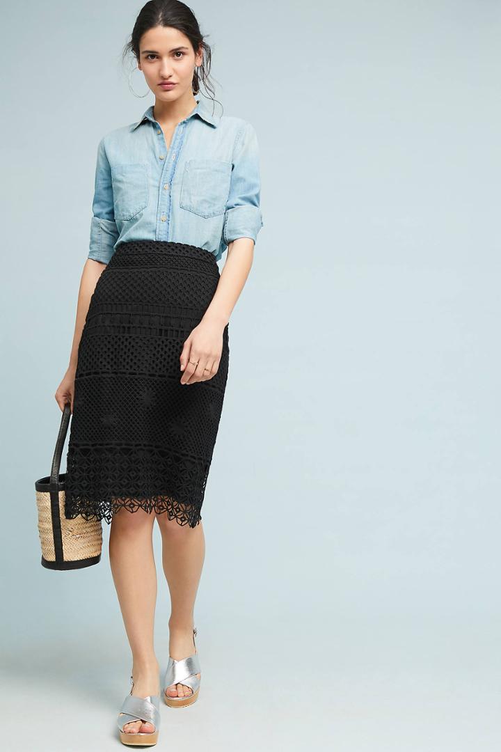 Vanessa Virginia Crocheted Pencil Skirt
