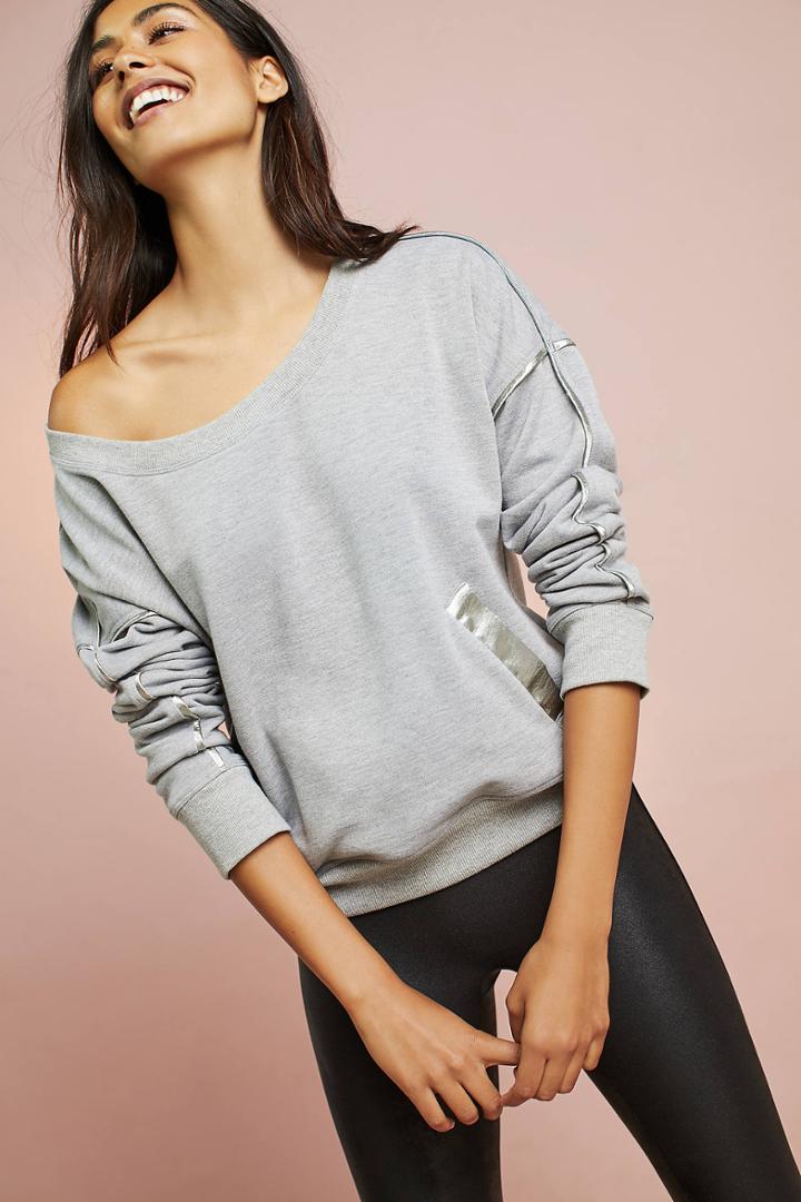 The Odells Satin-trimmed Sweatshirt