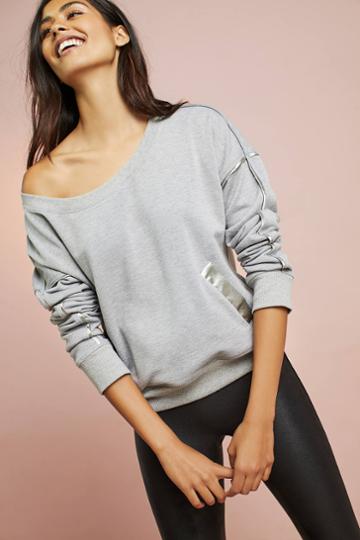 The Odells Satin-trimmed Sweatshirt