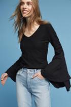 Anthropologie V-neck Bell-sleeve Top