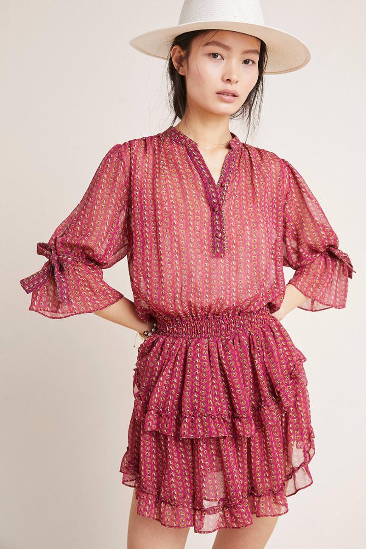 Misa Ines Chiffon Mini Dress