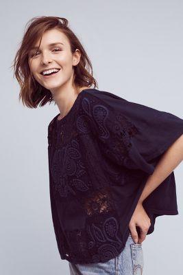 Akemi + Kim Embroidered Darrie Top