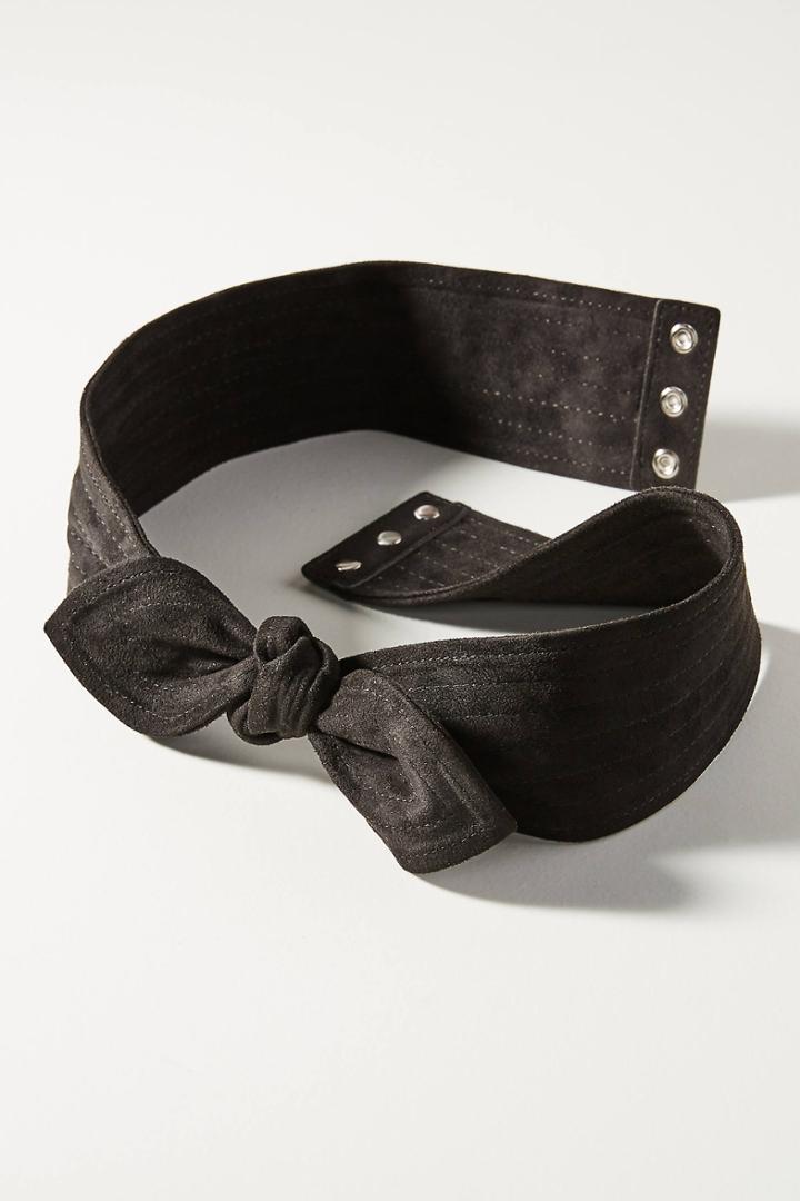 Linea Pelle Suede Bow Belt