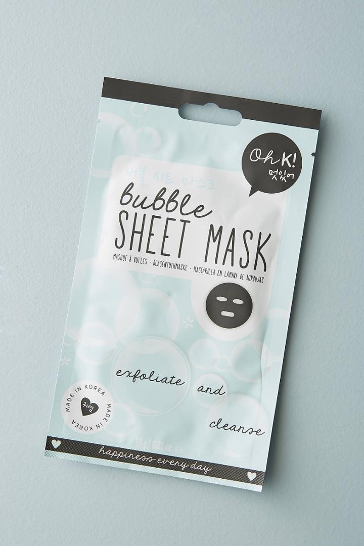 Anthropologie Oh K! Bubble Sheet Mask
