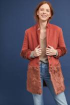 Keepsake Faux Fur-trimmed Tailored Coat
