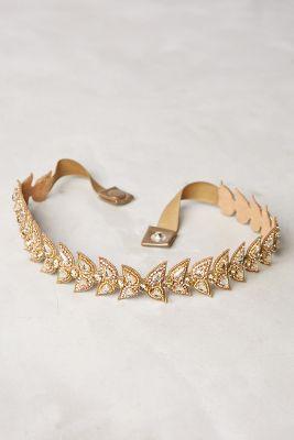 Deepa By Deepa Gurnani Jeweled Scallop Belt