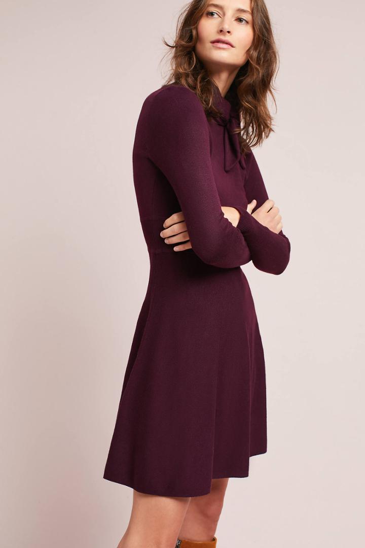 Eliza J Tied Mock Neck Knit Dress