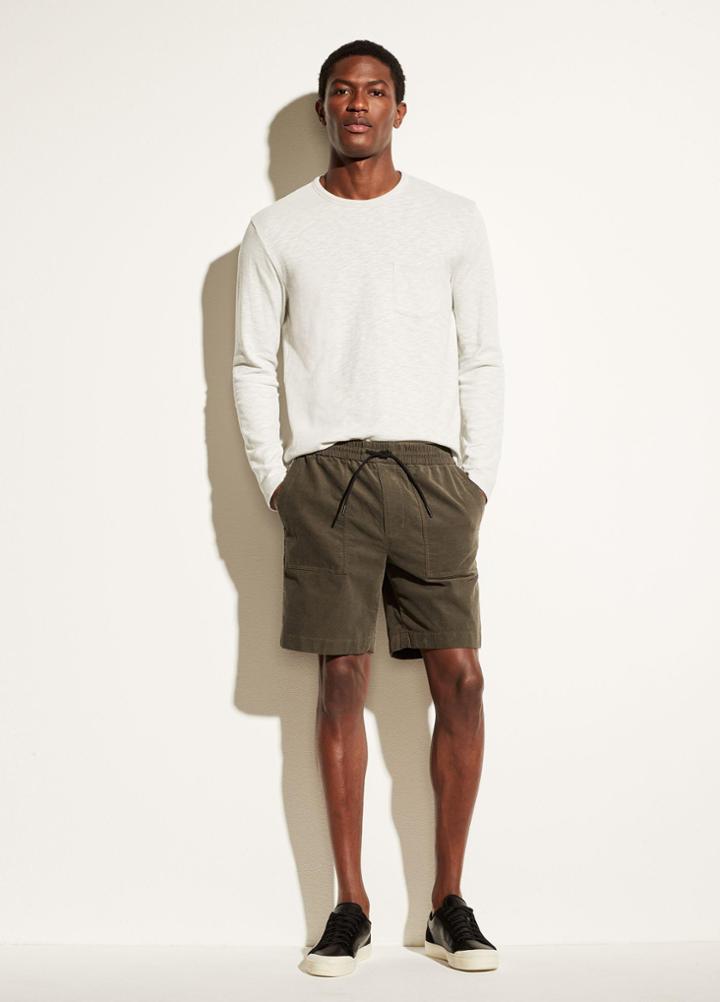 Vince Micro Cord Pull On Short