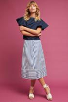 Della Bee Freeport Striped Midi Skirt