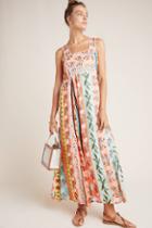 Agua Bendita Daisy Pistachio Floral Maxi Dress