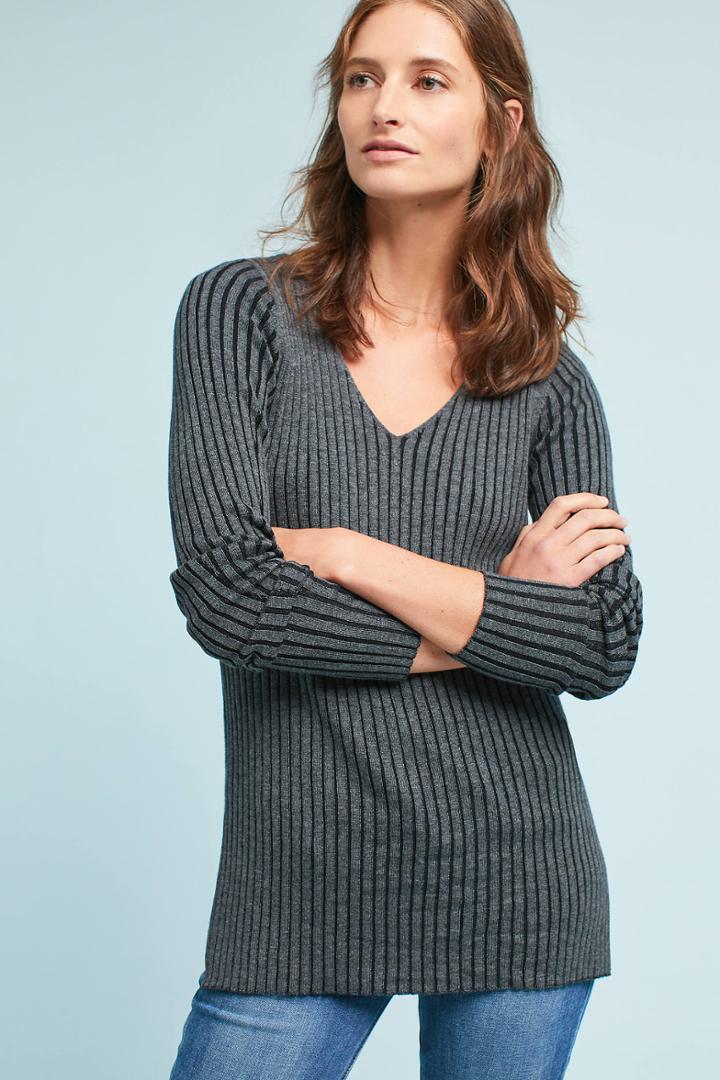 Michael Stars Two-toned V-neck Tunic
