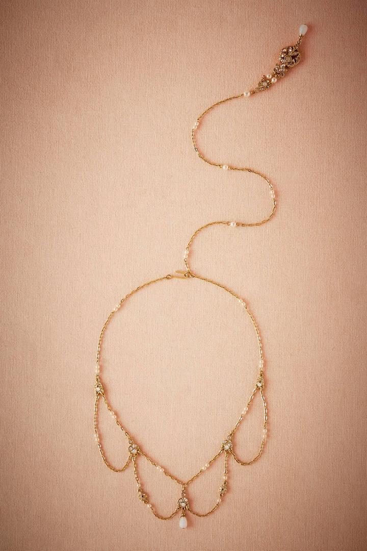 Anthropologie Thea Back Drop Necklace