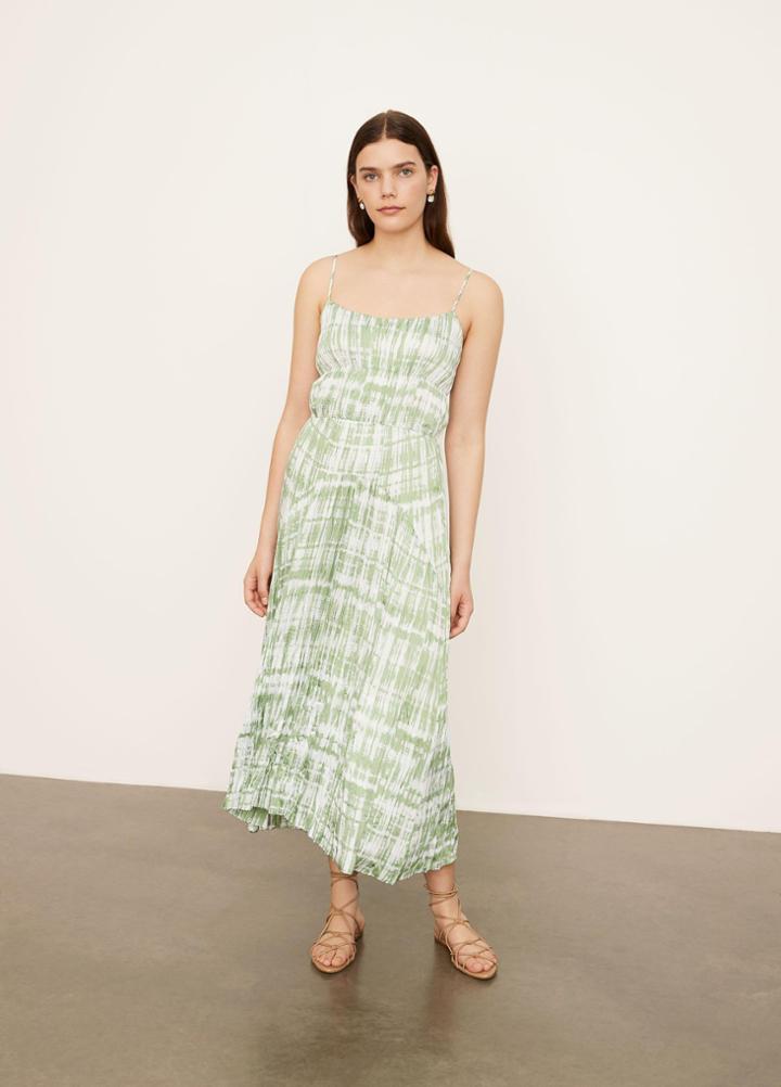 Vince Tie Dye Ruched Camisole Dress