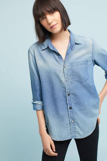 Amo Distressed Denim Buttondown