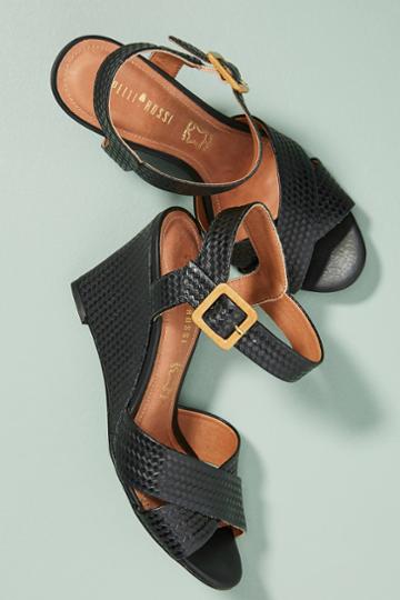 Capelli Rossi Woven Leather Wedge Sandals