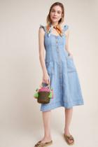 Anthropologie Rostand Button-front Midi Dress