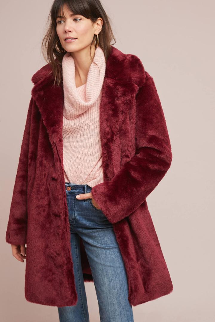 Ett:twa Tayberry Faux Fur Coat