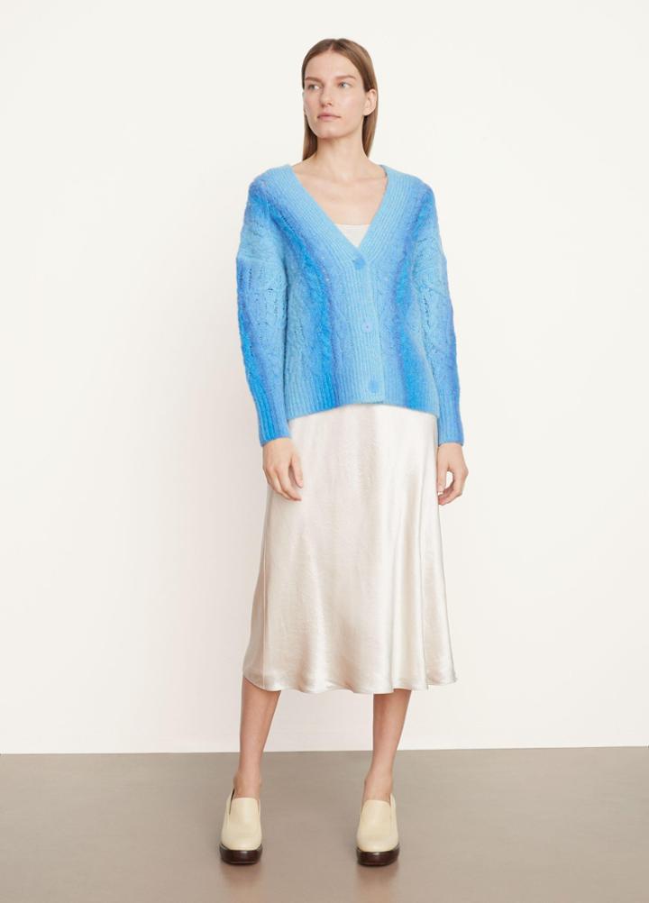 Vince Space Dye Print Cardigan