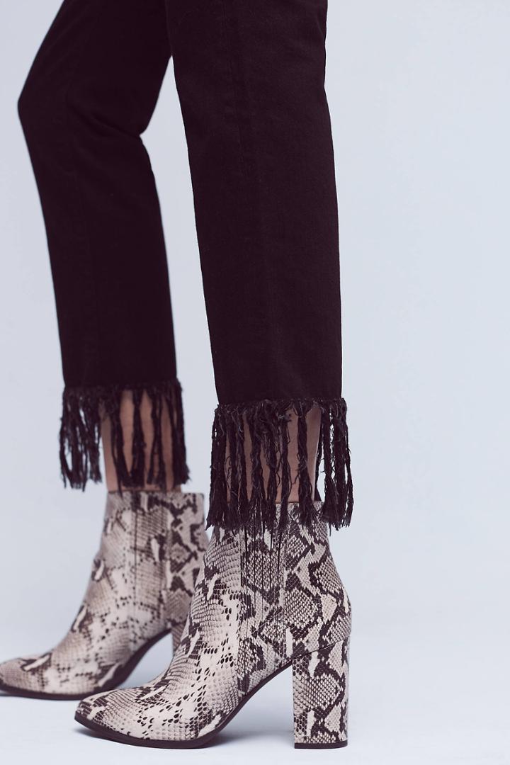 3x1 Nyc Wm3 High-rise Straight Cropped Fringe Jeans