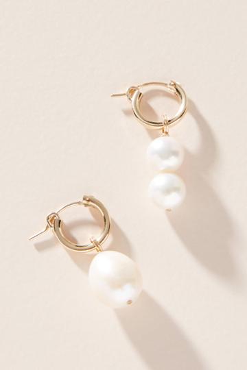 Nst Studio Mismatched Pearl Hoop Earrings