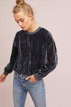 34n 118w Velvet Cropped Sweatshirt