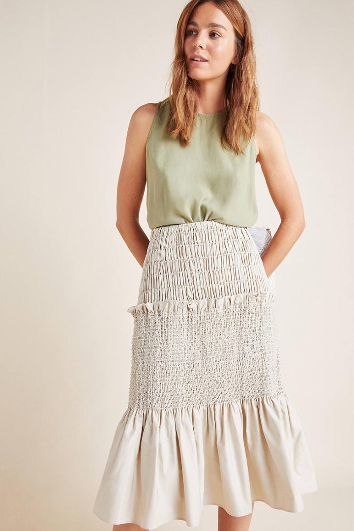 Eva Franco Beuhlah Tiered Midi Skirt