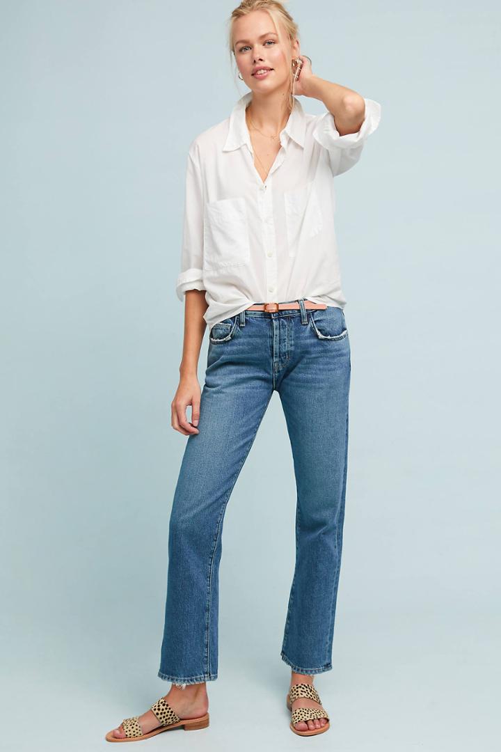 Current/elliott The Original High-rise Straight Jeans
